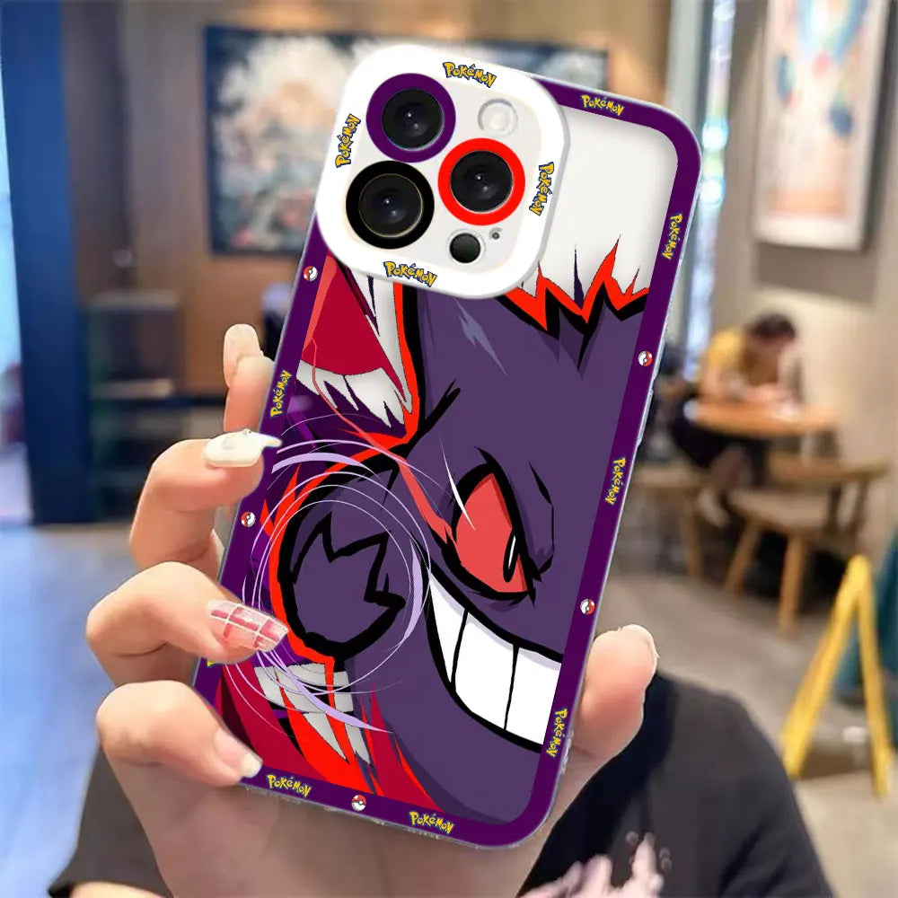 Gengar Clear Pokémon Phone Case – Cute Cartoon TPU Protective Cover