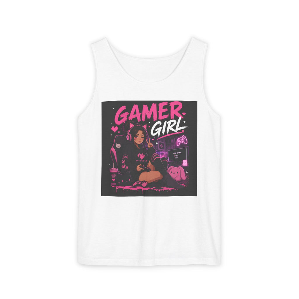 Gamer Girl Tank Top – Retro Neon Gaming Graphic Tank for Women
