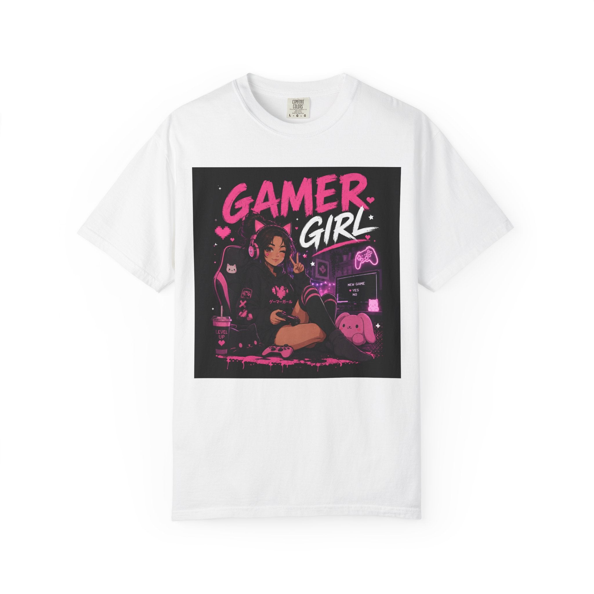 Gamer Girl T-Shirt – Retro Pink Gaming Graphic Tee for Women