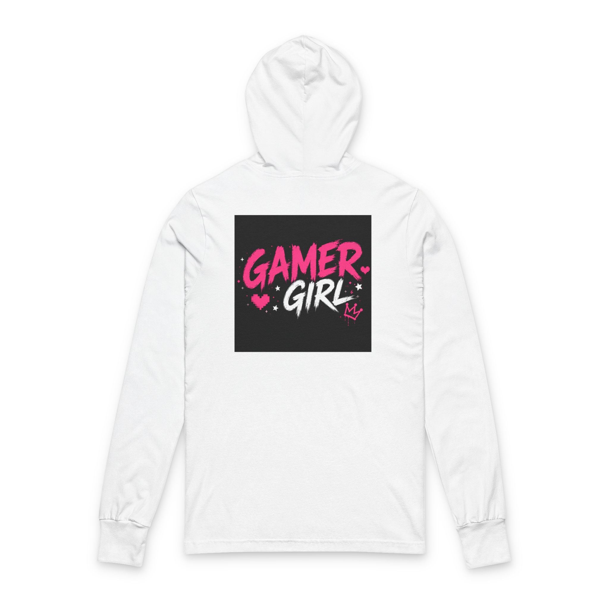 Gamer Girl Hoodie Tee – Retro Neon Gaming Graphic Long Sleeve