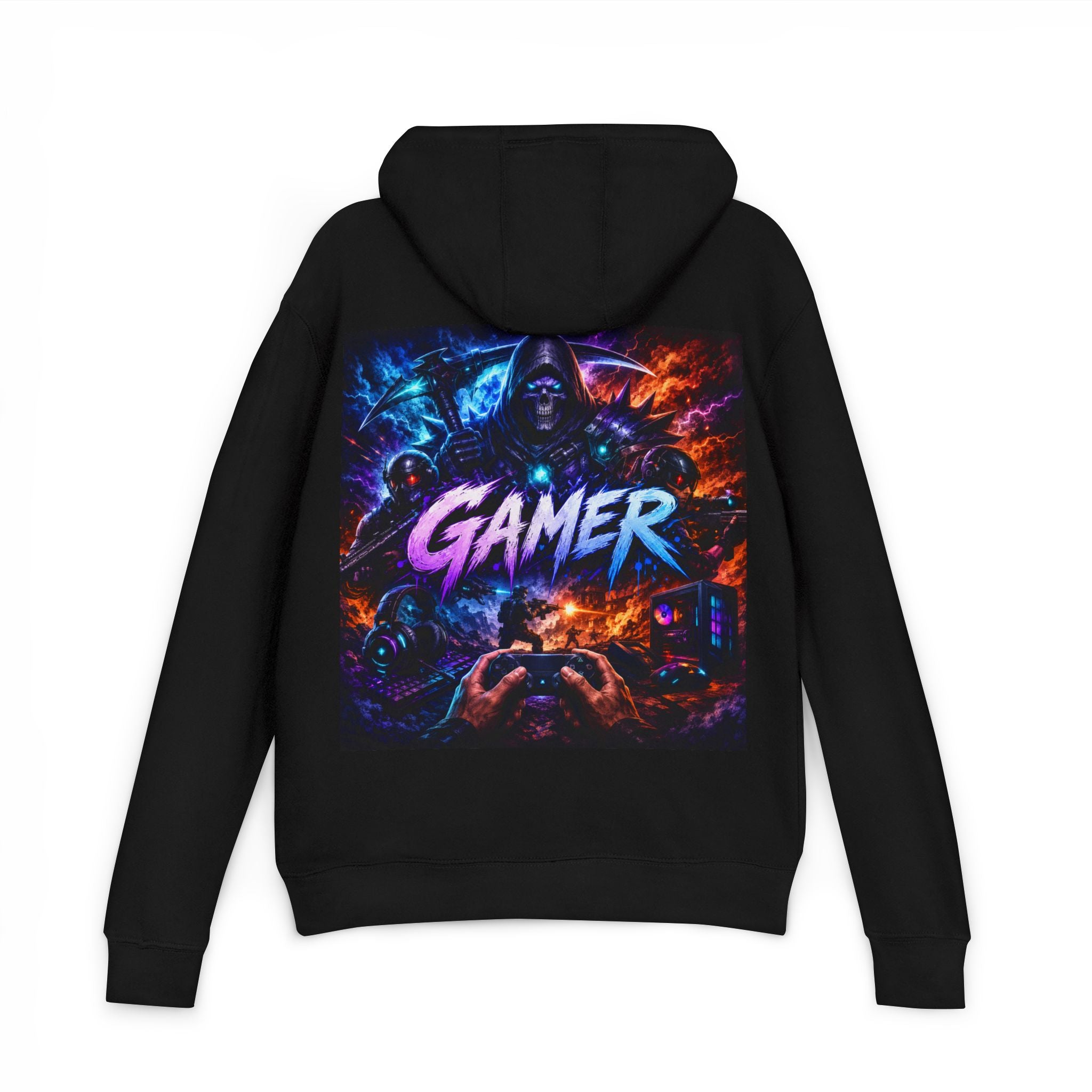 Gamer Hoodie — Neon Retro Gaming Pullover