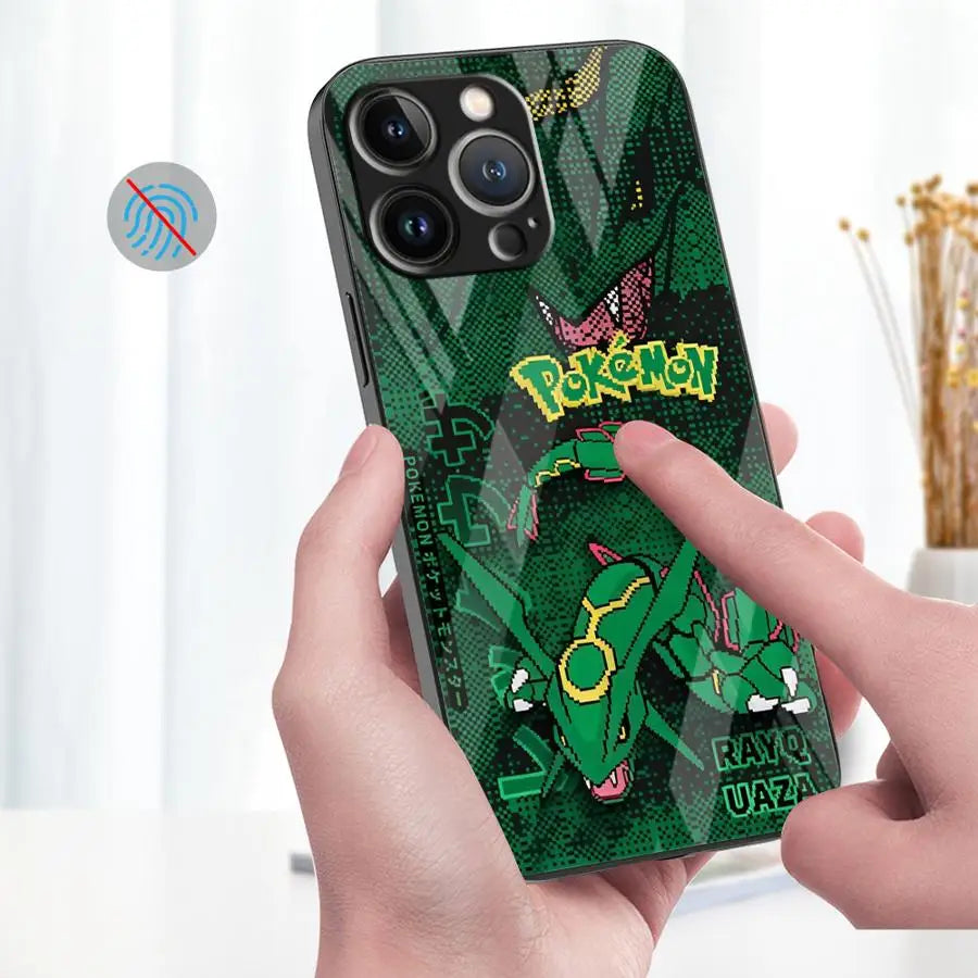 Anime Pokémon Tempered Glass iPhone Case