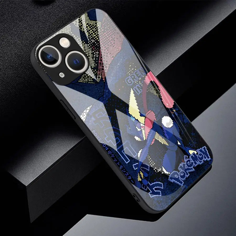 Anime Pokémon Tempered Glass iPhone Case