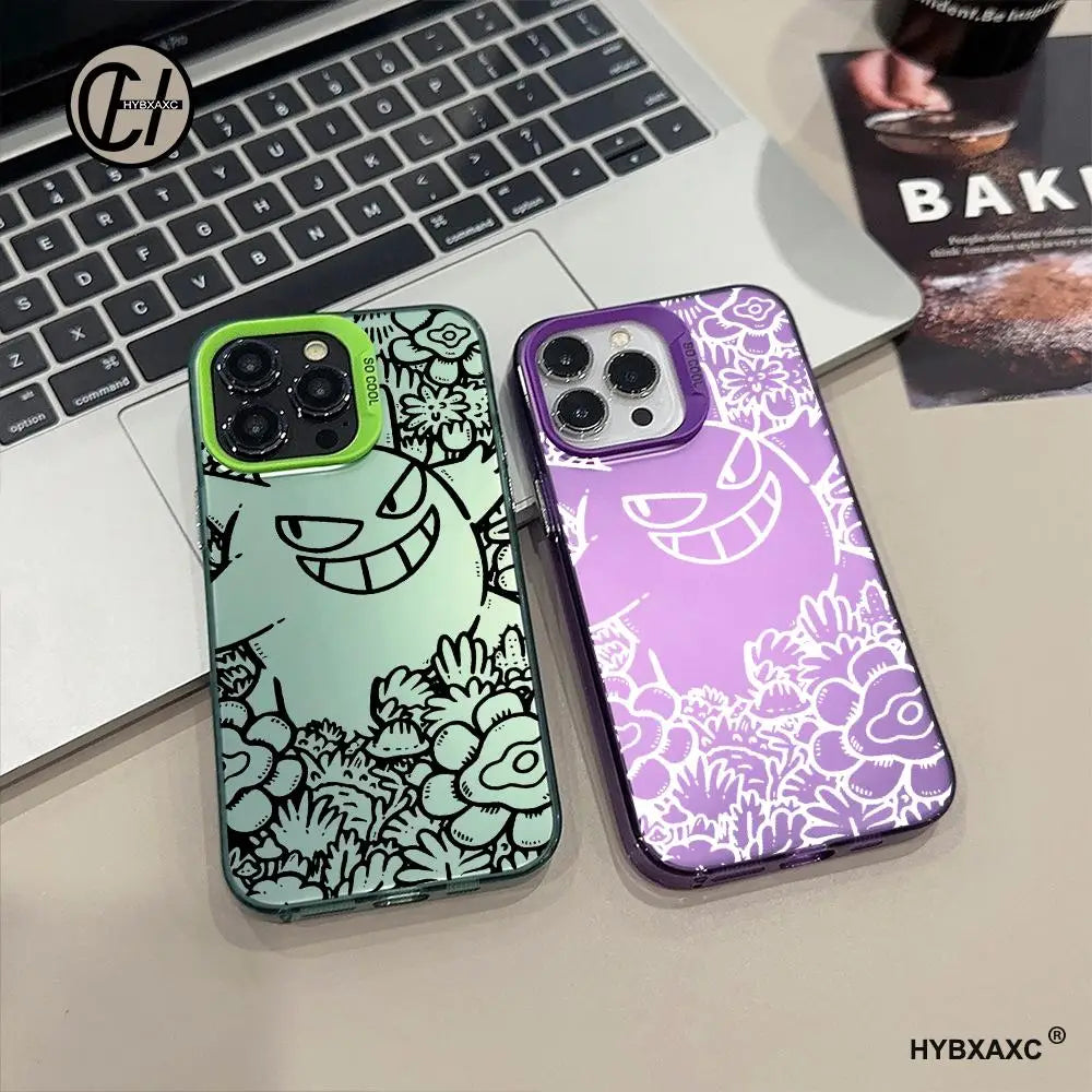 Cute Floral Gengar Pokémon Phone Case – iPhone Series