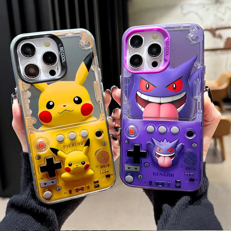 Anime Pikachu P-Pokemon Gengar Hard Phone Case for iPhone 17 16 15 14 13 12 11 Pro Max Plus 17 Air 16E X XR XS Max Back Cover