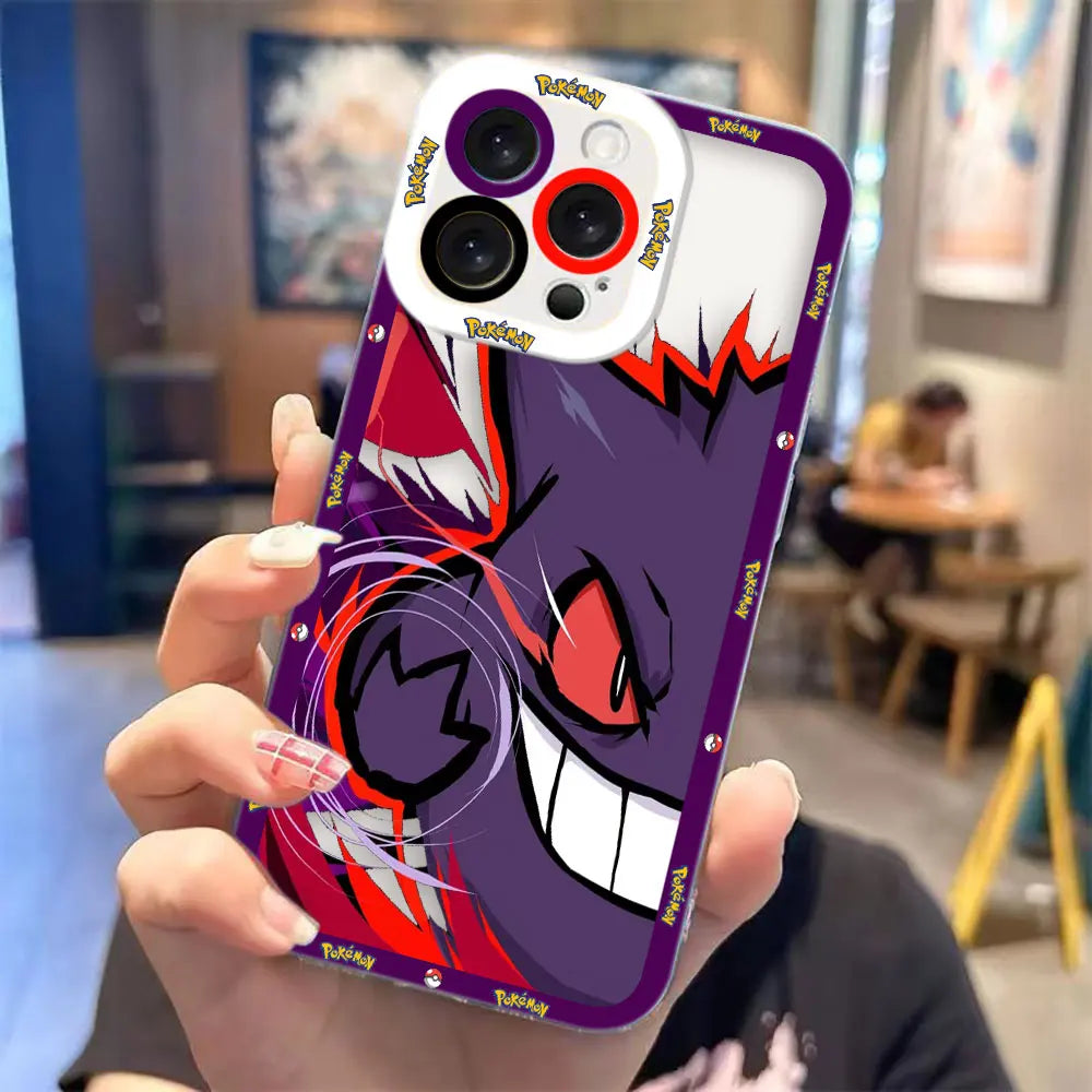 Gengar Clear Pokémon Phone Case – Cute Cartoon TPU Protective Cover