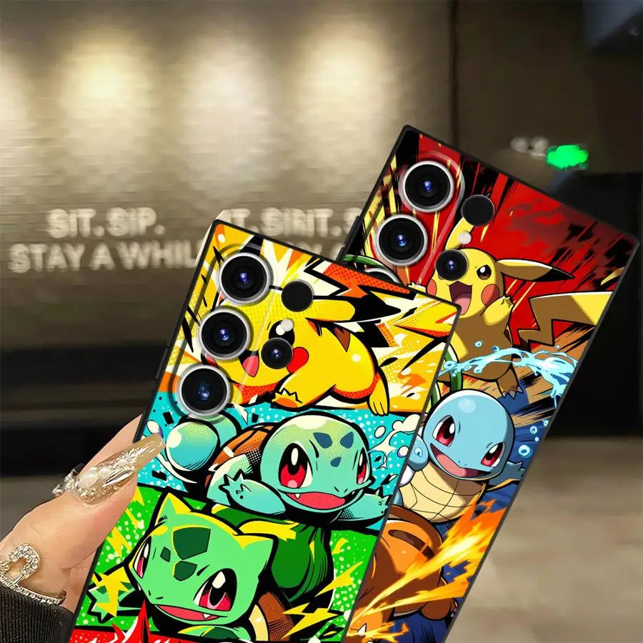 Cartoon Pokémon Phone Case for Samsung Galaxy – Cute Protective Cover for Fans