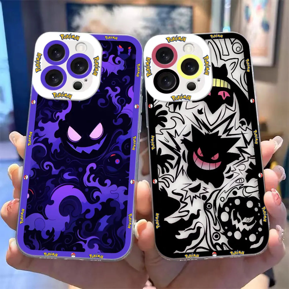 Gengar Clear Pokémon Phone Case – Cute Cartoon TPU Protective Cover