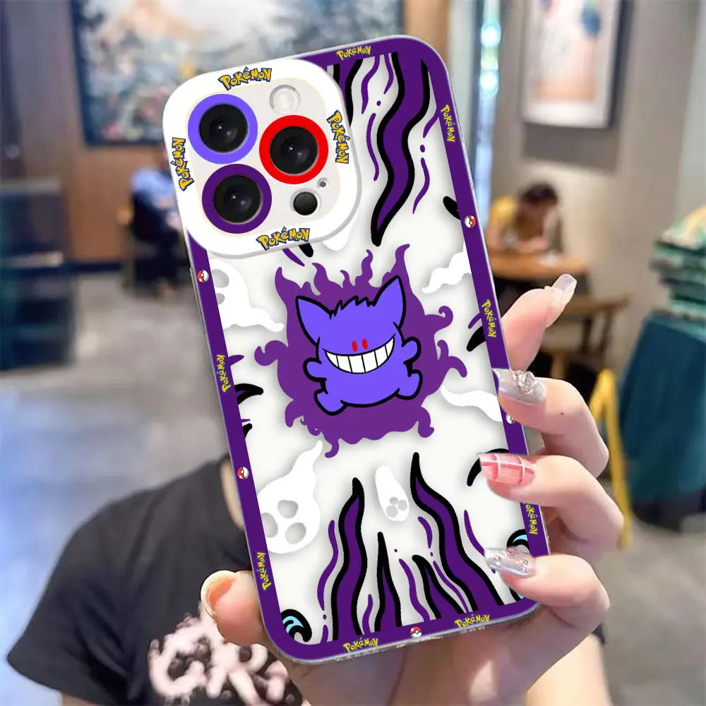 Gengar Clear Pokémon Phone Case – Cute Cartoon TPU Protective Cover