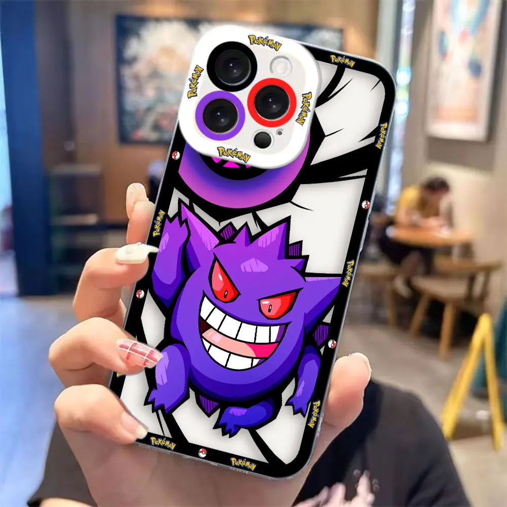 Gengar Clear Pokémon Phone Case – Cute Cartoon TPU Protective Cover