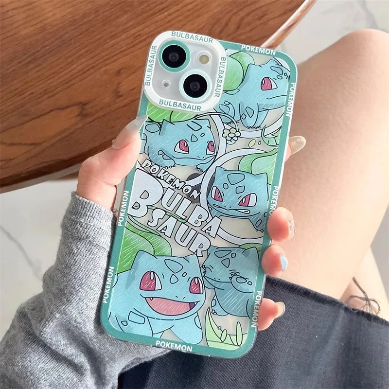 Cute POKEMONS Pikachu Phone Case for iPhone 11 12 13 14 15 16 17 Pro Max Plus mini 16E Air Snorlax Squirtle Gengar Soft Cover