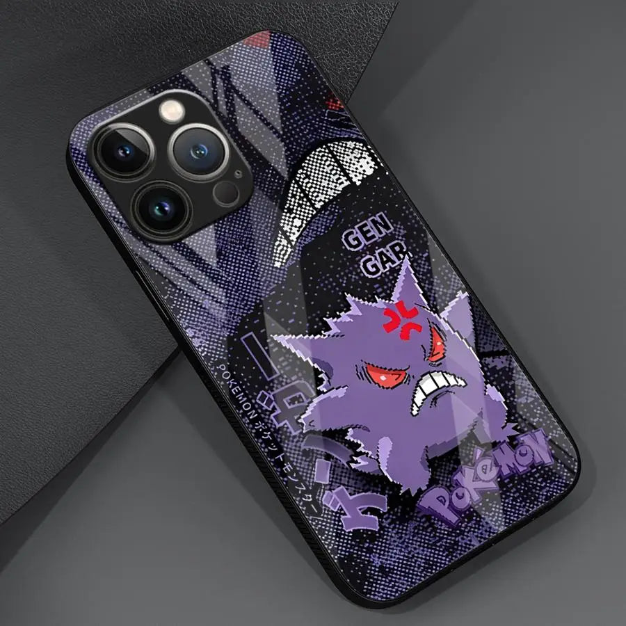Anime Pokémon Tempered Glass iPhone Case