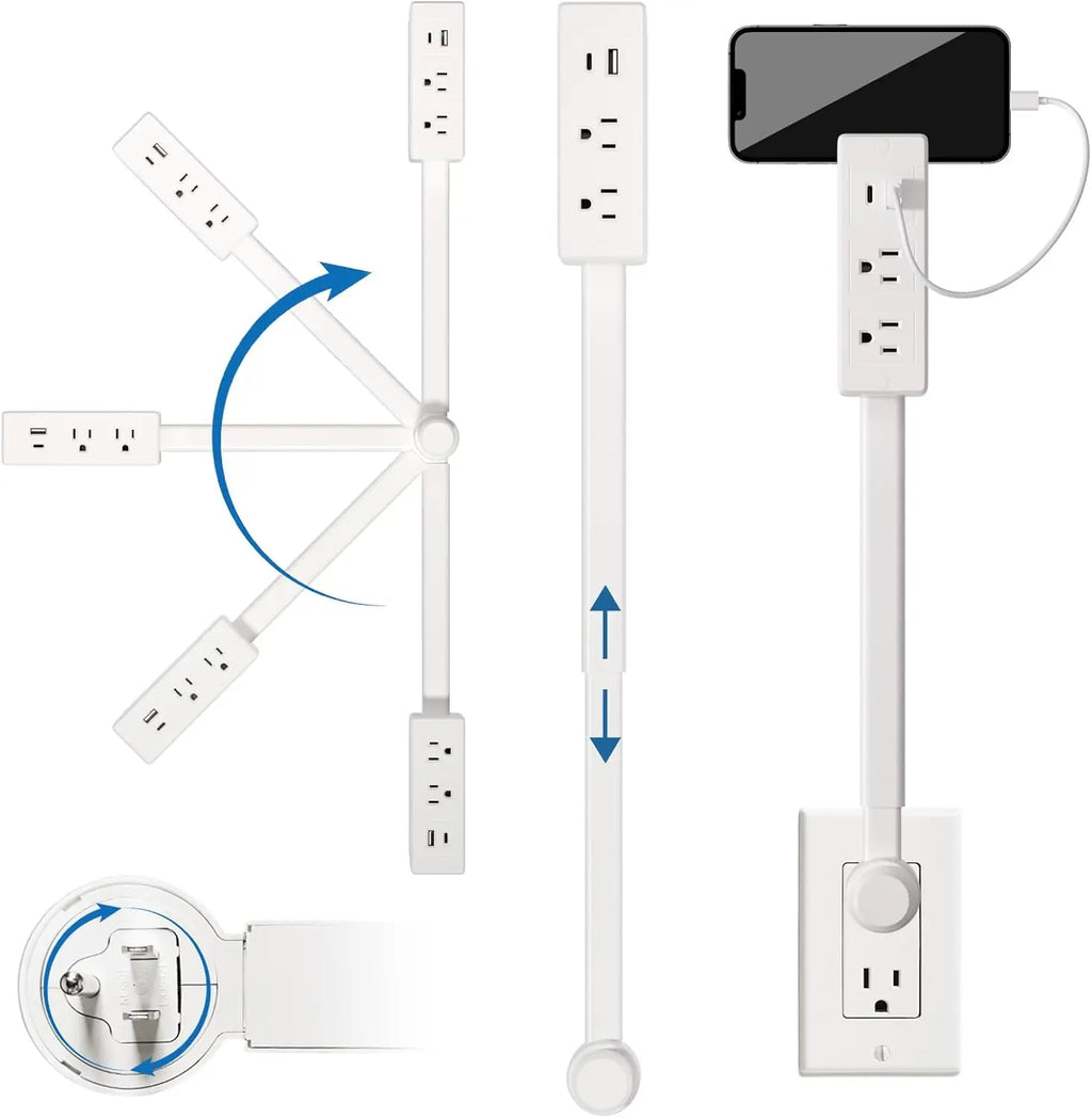 🔌 Extendable Outlet Extender Stick – Bring Power Anywhere You Need It