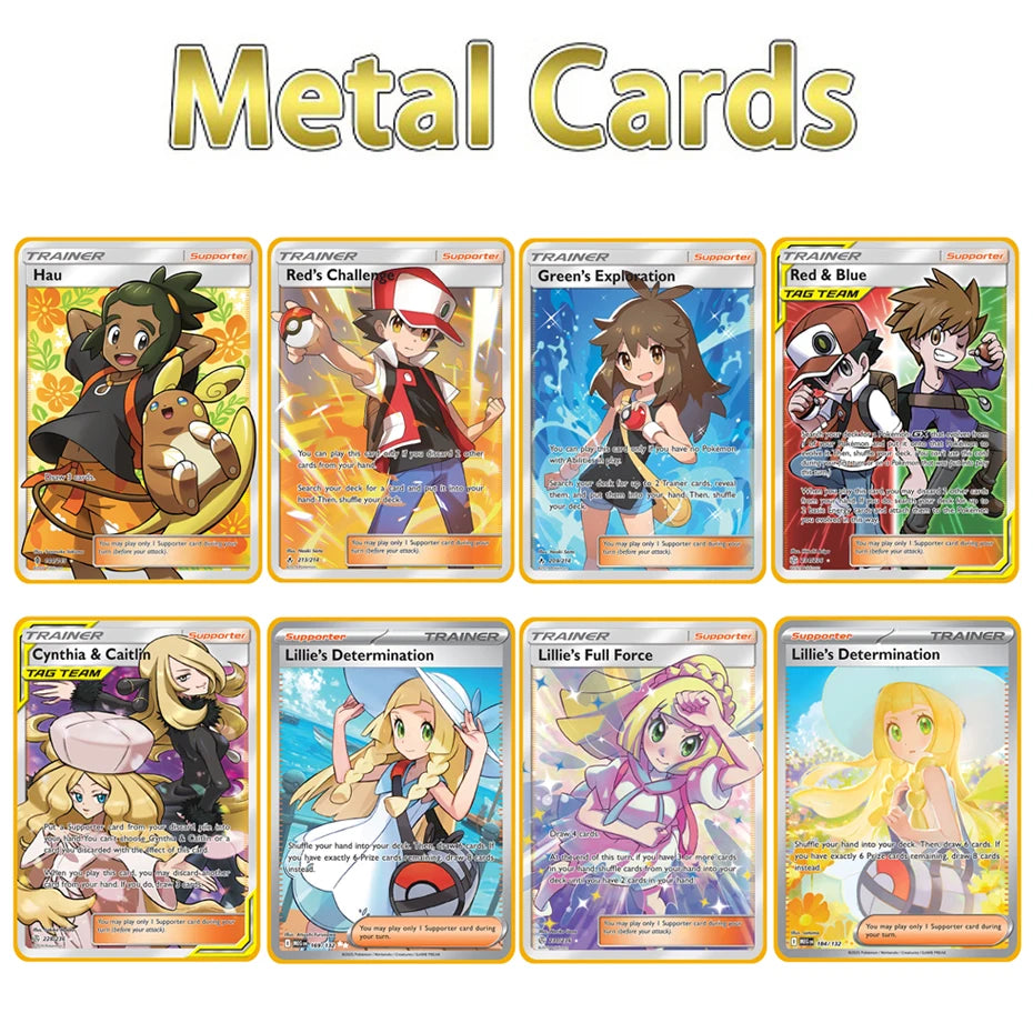 2026 NEW Pokemon Metal Card 10000 Points Arceus Charizard Super Card Golden English Mewtwo Vmax GX EX Anime Collection Card Gift