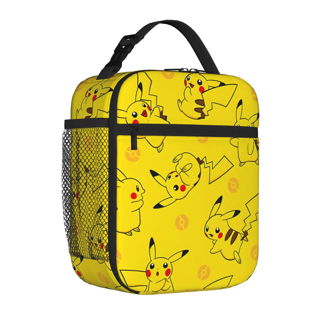 1 Piece Zipper Closure Cute Storage Bag Pocket Pokemon  School Lunch Food Box Reusable For Lunch Food Bag.