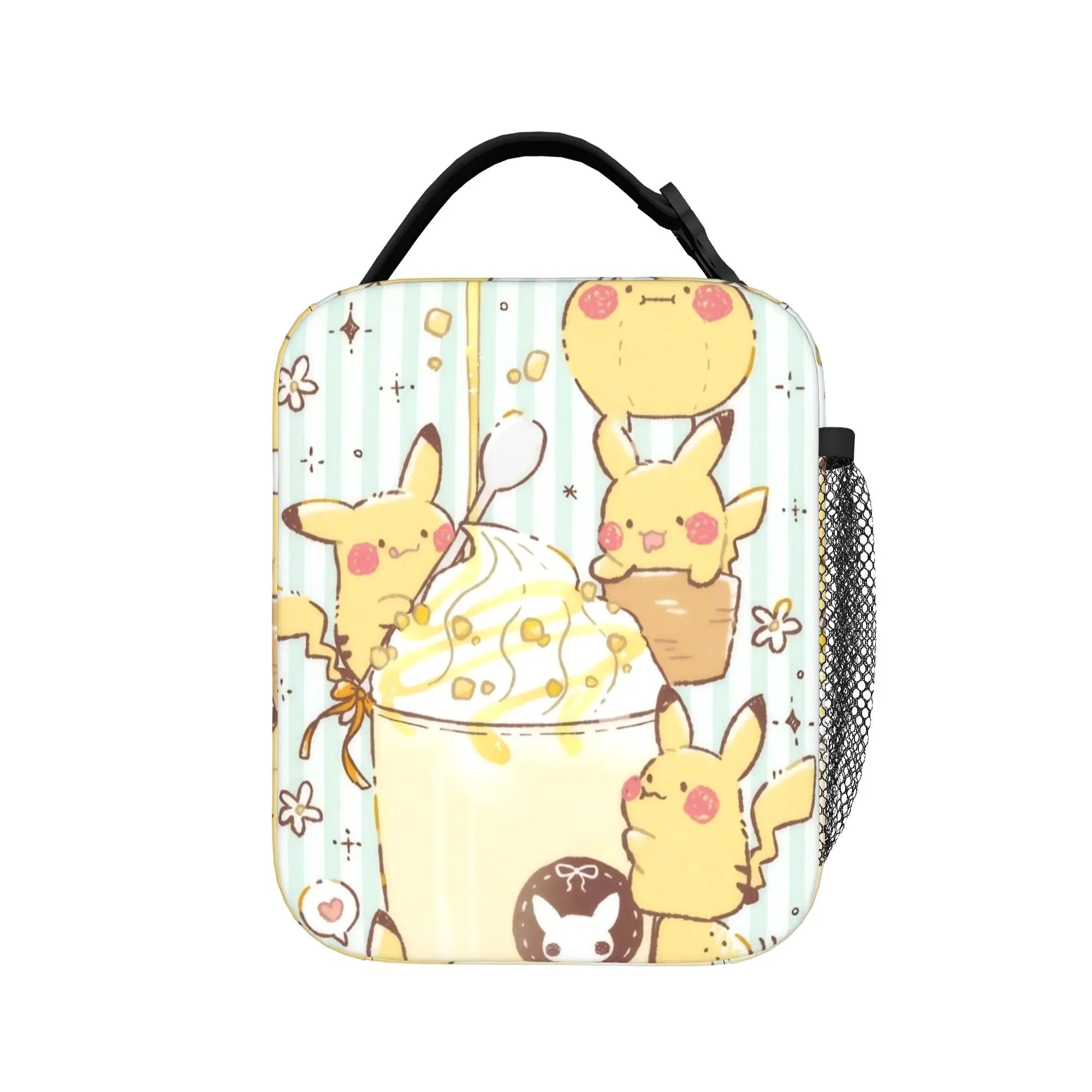 Pokemon Charmander Evolutions Insulated Lunch Bags Cooler Bag Lunch Container  Portable Tote Lunch Box Food Storage Bags School.