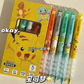 Pokémon 5-Piece Gel Pen Set – Pikachu, Squirtle & Charmander Cute Anime Stationery
