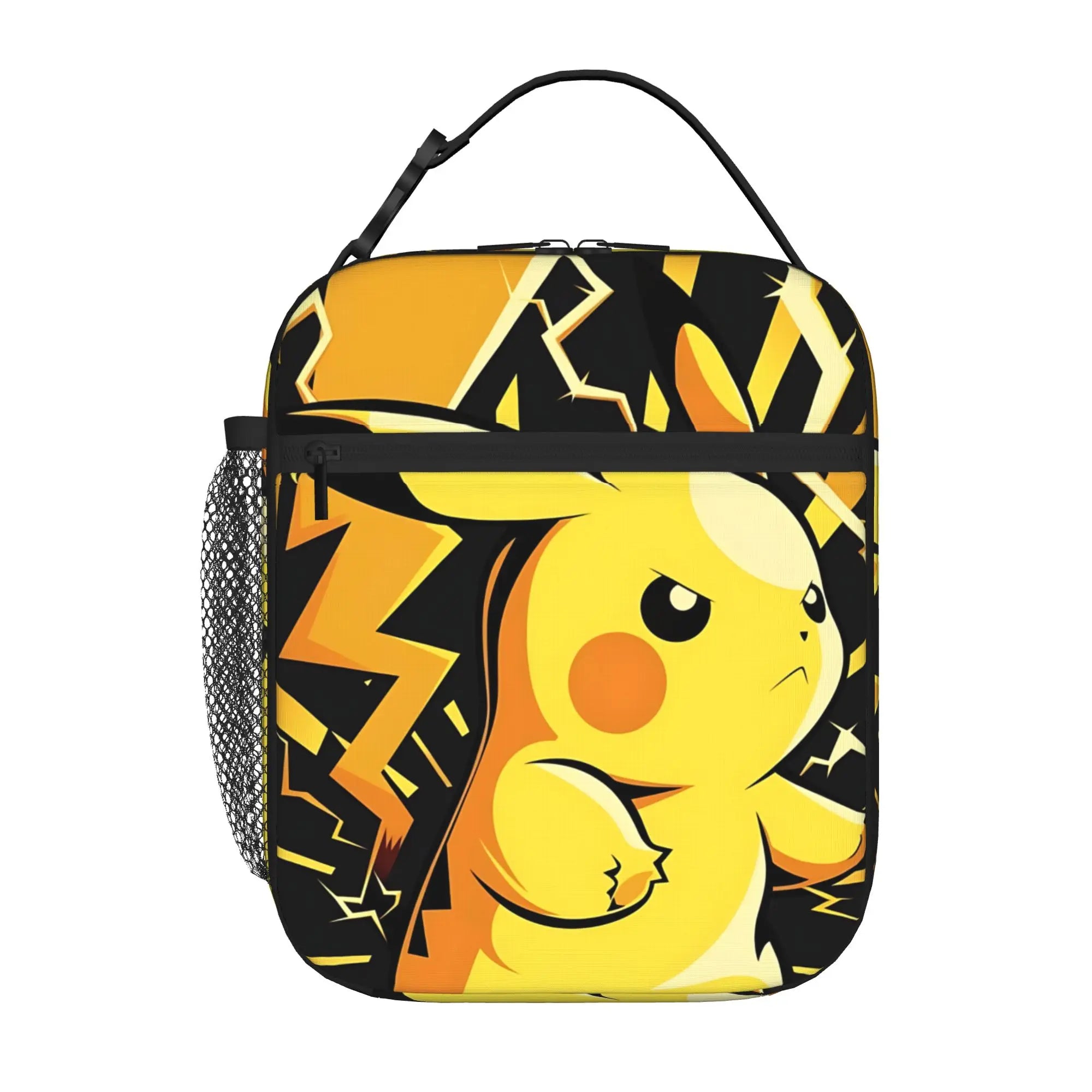 1 Piece Zipper Closure Cute Storage Bag Pocket Pokemon  School Lunch Food Box Reusable For Lunch Food Bag.