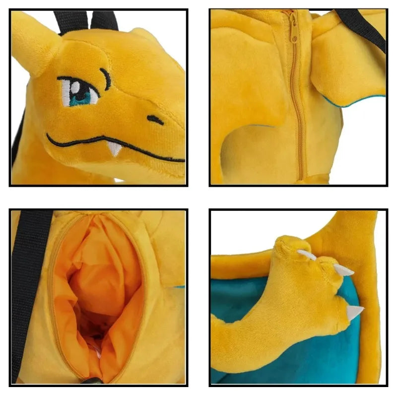 Pokemon Cute Backpack Kawaii Japanese Style Plush Bag Genger Mimikyu Eevee Snorlax Backpack Schoolbag Cosplay Props Fashion Gift.
