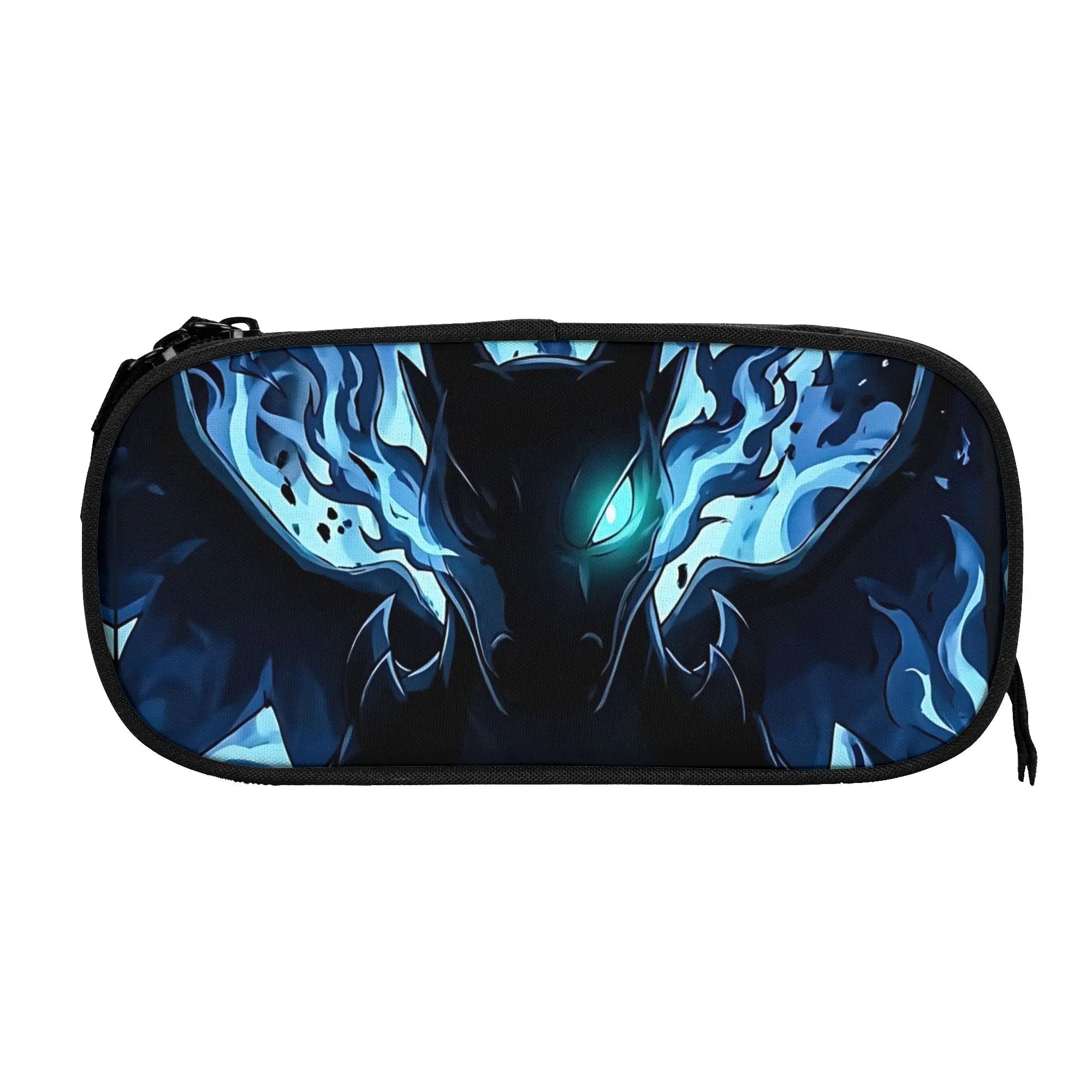 Custom Pokemon Mega Charizard X Blue Flame Large Capacity Bags for Child  School Pencil Bag for Boys Gilrs Kids.