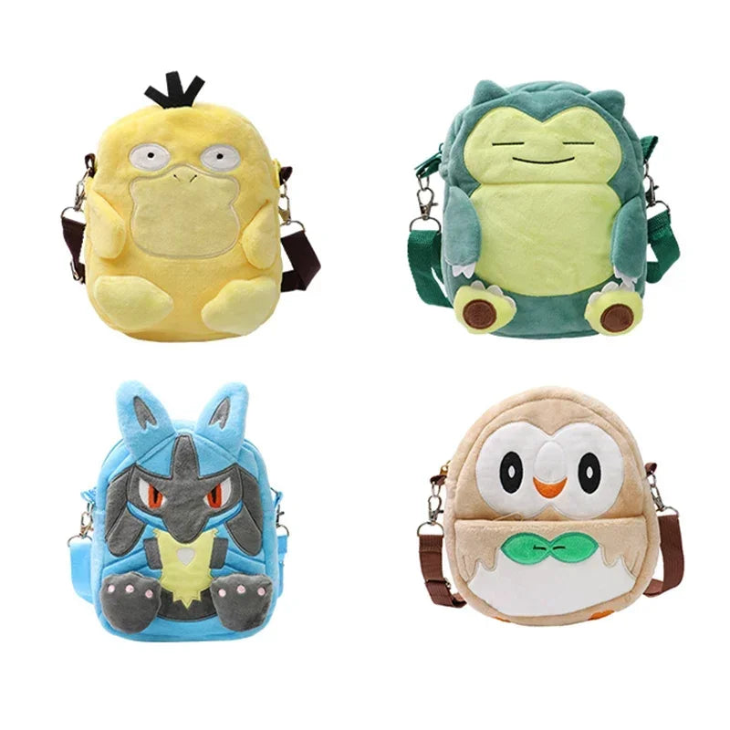 Pokémon Plush Backpack – Gengar, Mimikyu, Snorlax, Lucario & More Anime Character Bags