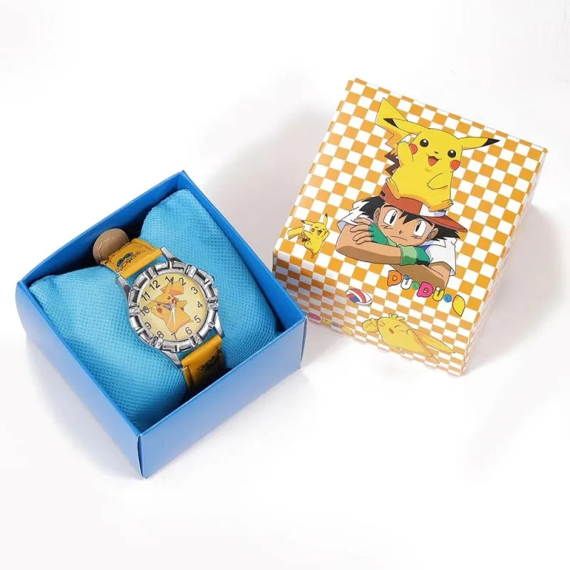 Pokémon Pikachu Kids Watch – Cute Anime Cartoon Birthday Gift Box