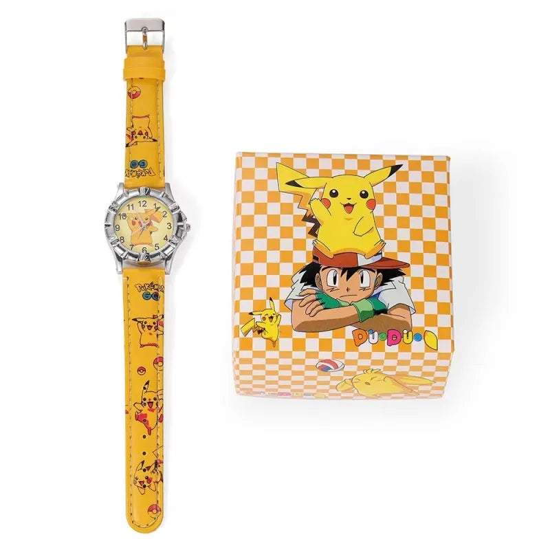 Pokémon Pikachu Kids Watch – Cute Anime Cartoon Birthday Gift Box