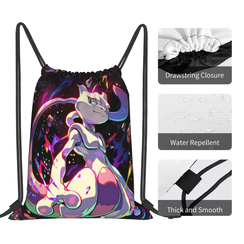 gym Pouch pokemon  Drawstring Bags Gym Unisex Storage Organize Bundle Pocket Rope Bag.
