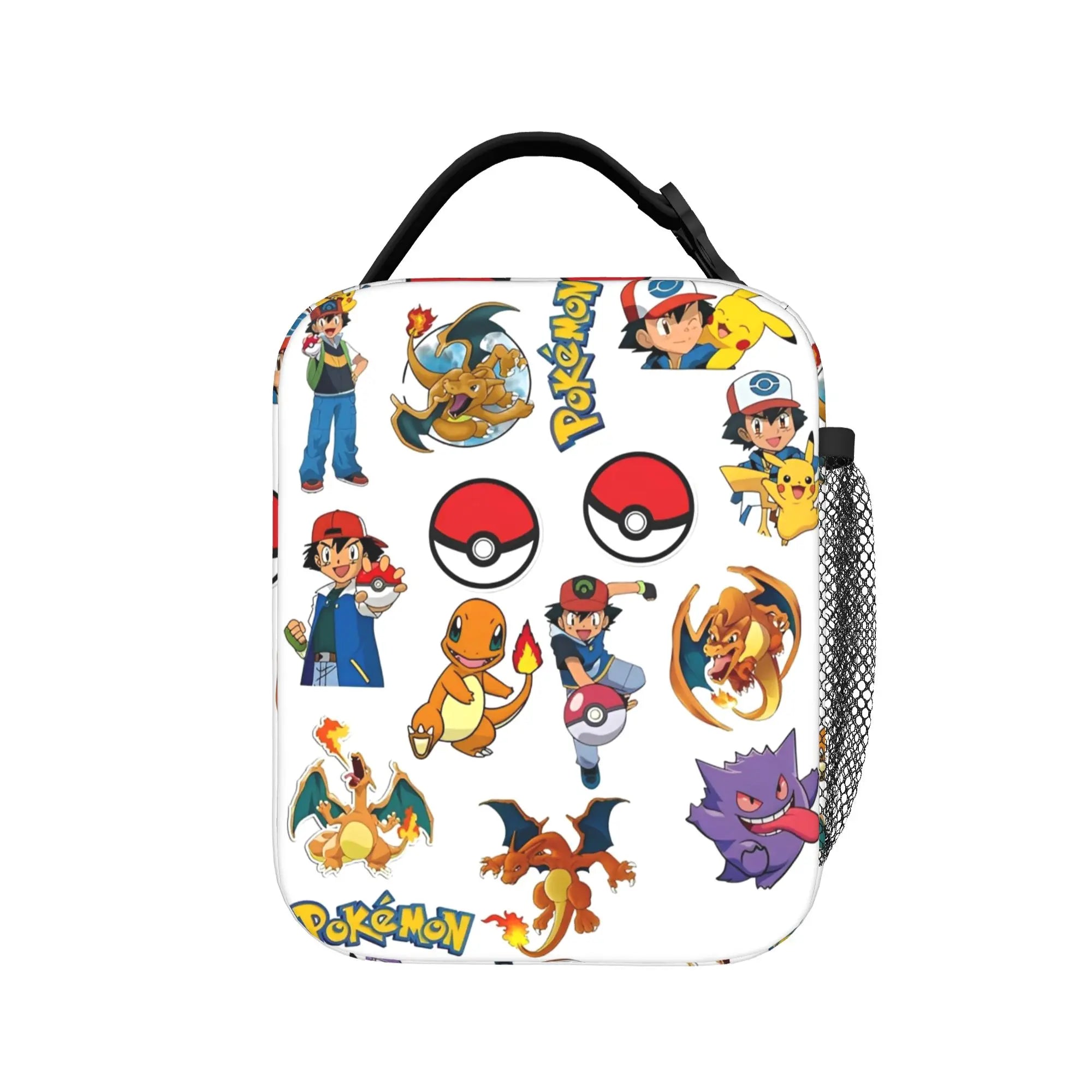 Pokemon Charmander Evolutions Insulated Lunch Bags Cooler Bag Lunch Container  Portable Tote Lunch Box Food Storage Bags School.