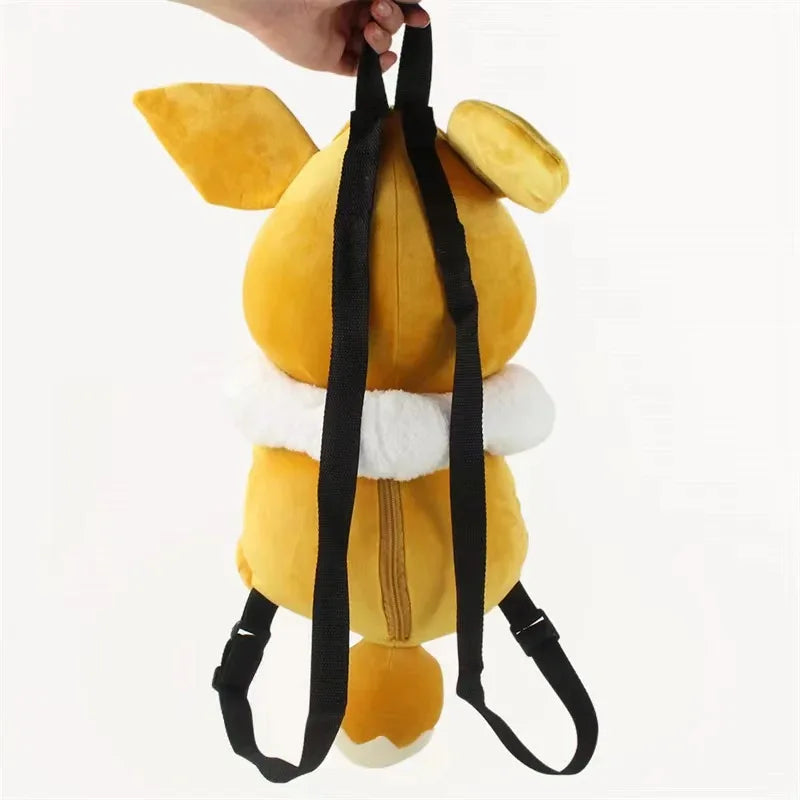Pokemon Cute Backpack Kawaii Japanese Style Plush Bag Genger Mimikyu Eevee Snorlax Backpack Schoolbag Cosplay Props Fashion Gift.