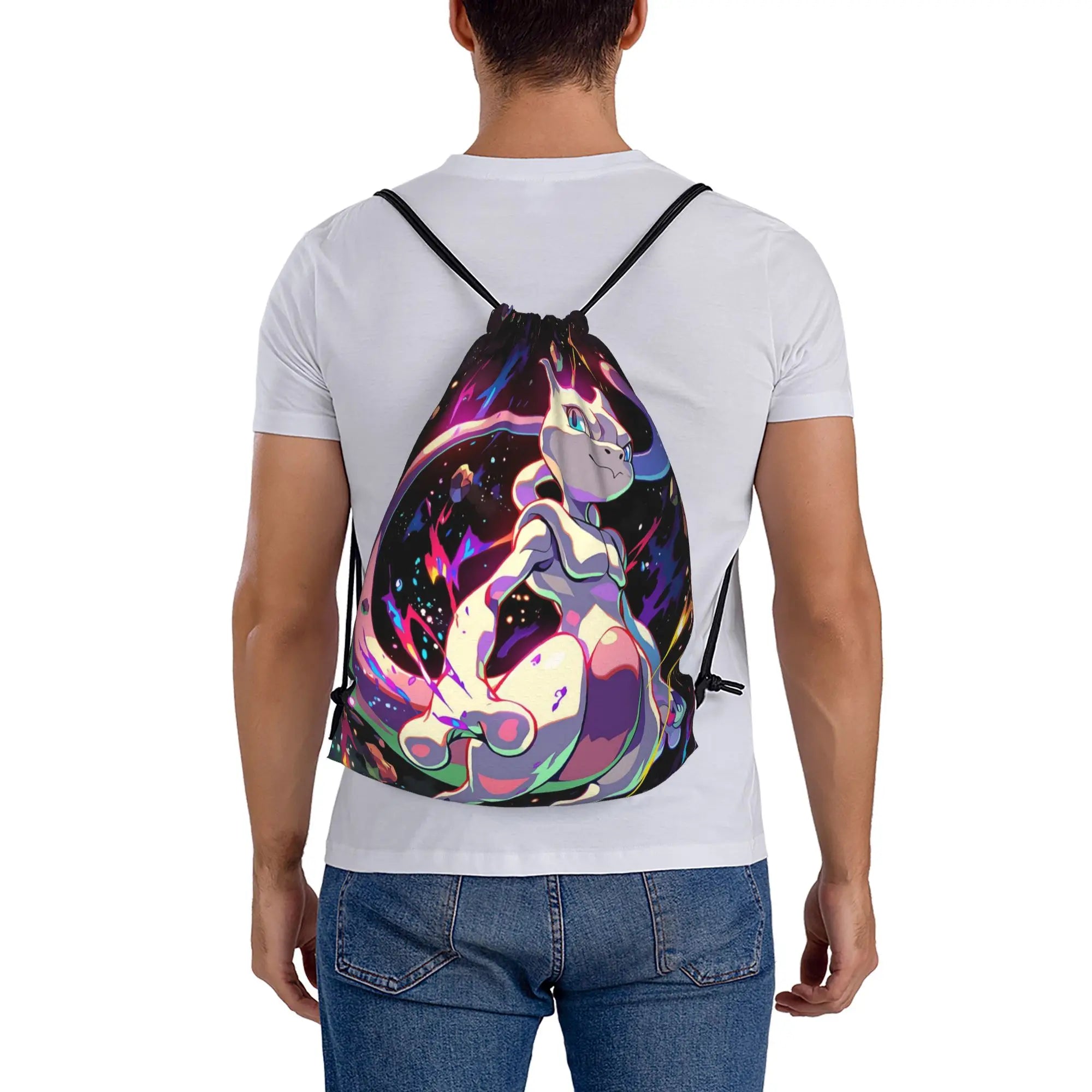 gym Pouch pokemon  Drawstring Bags Gym Unisex Storage Organize Bundle Pocket Rope Bag.