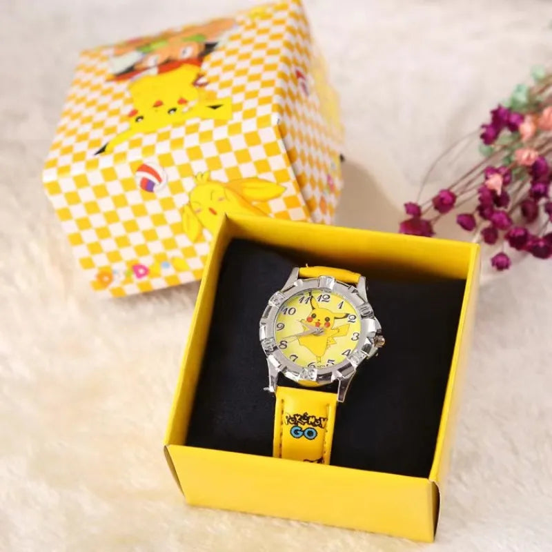 Pokémon Pikachu Kids Watch – Cute Anime Cartoon Birthday Gift Box