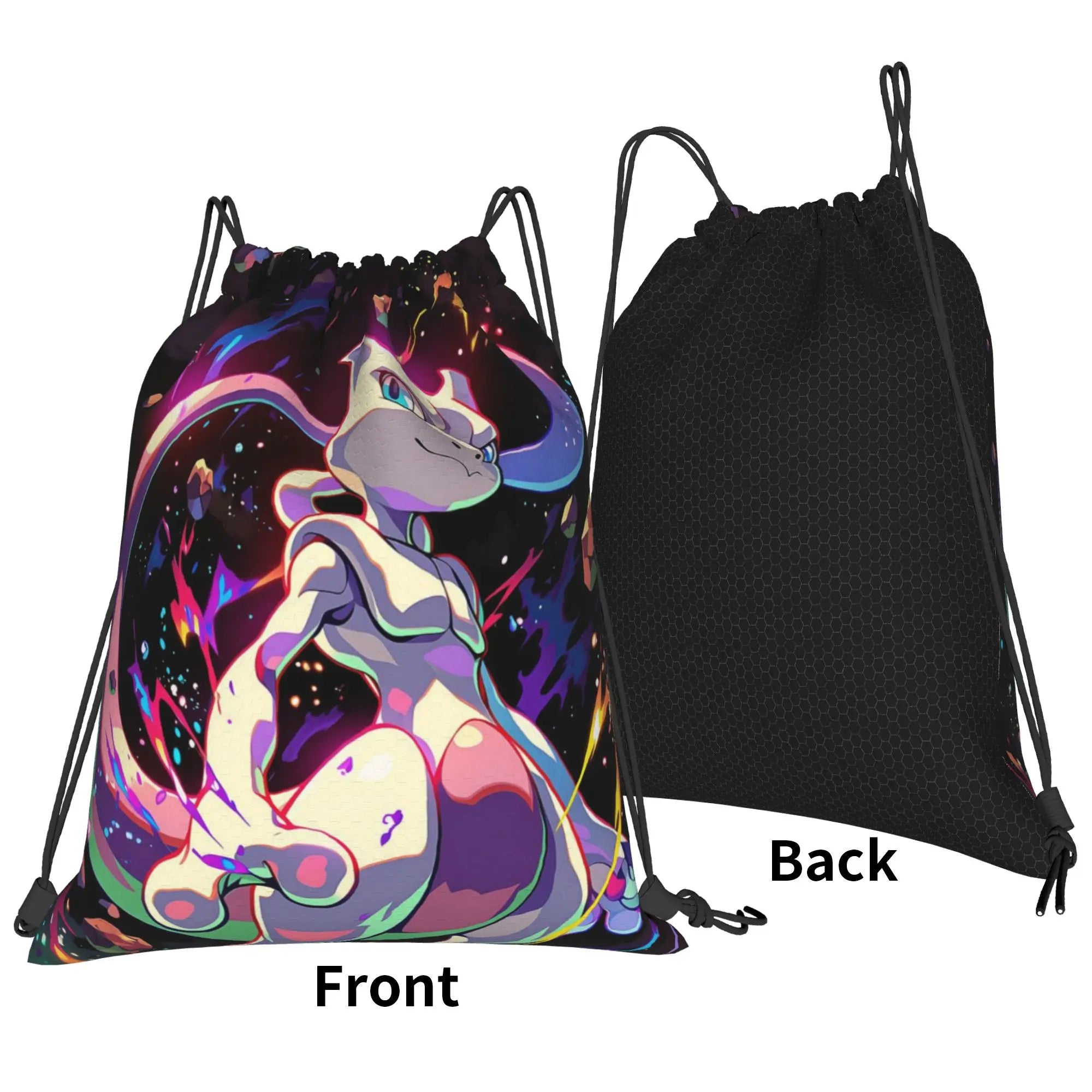gym Pouch pokemon  Drawstring Bags Gym Unisex Storage Organize Bundle Pocket Rope Bag.