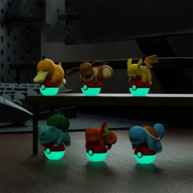 Pokémon Poké Ball Night Light Doll – Pikachu & Charmander Collectible Ornament