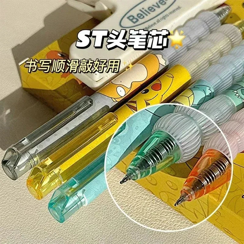 Pokémon 5-Piece Gel Pen Set – Pikachu, Squirtle & Charmander Cute Anime Stationery