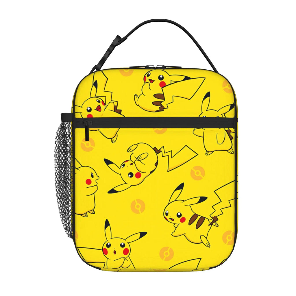 1 Piece Zipper Closure Cute Storage Bag Pocket Pokemon  School Lunch Food Box Reusable For Lunch Food Bag.
