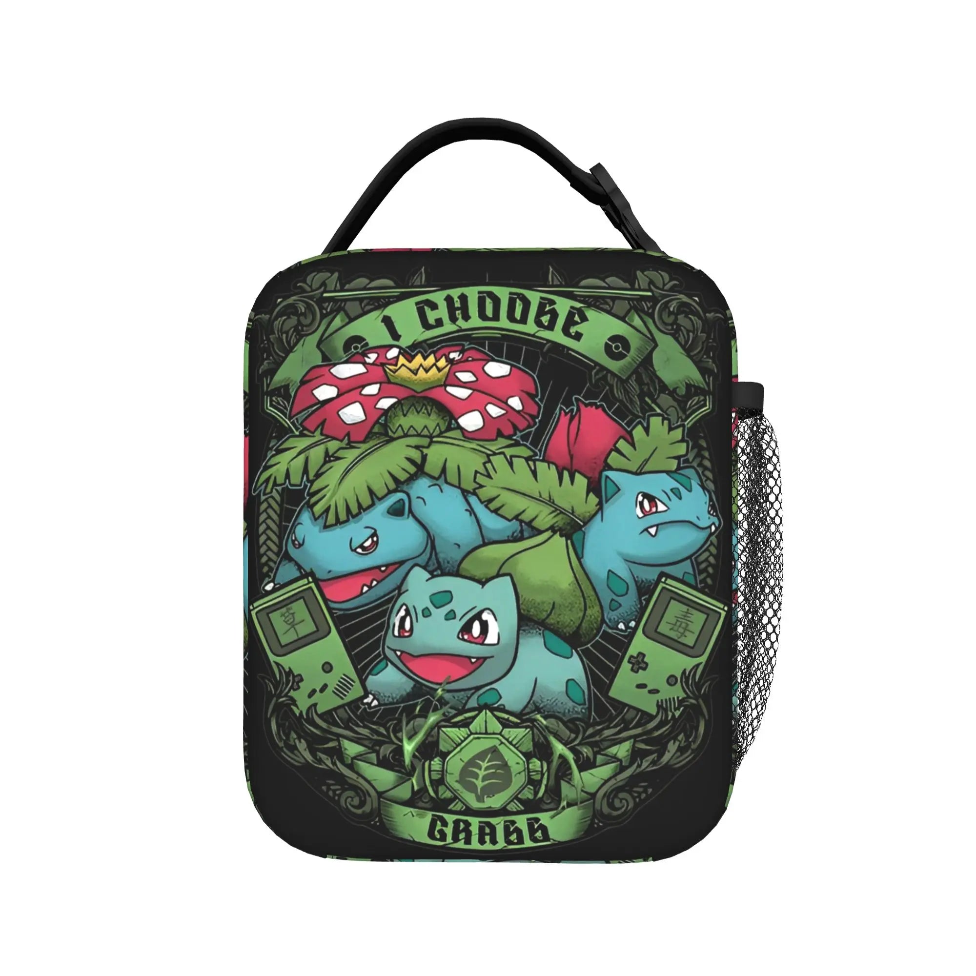 Pokemon Charmander Evolutions Insulated Lunch Bags Cooler Bag Lunch Container  Portable Tote Lunch Box Food Storage Bags School.