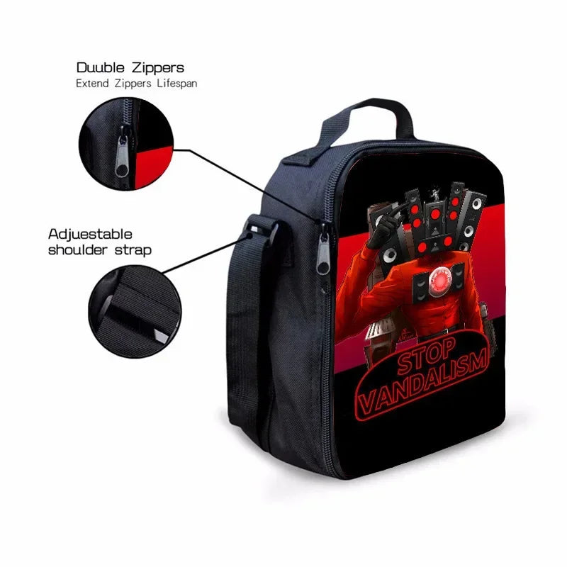3-Piece Set Pokemon Cartoon School Bags for Boys Girls School Backpack Light Weight Durable Backpack Crossbody Bag Pencil Case.