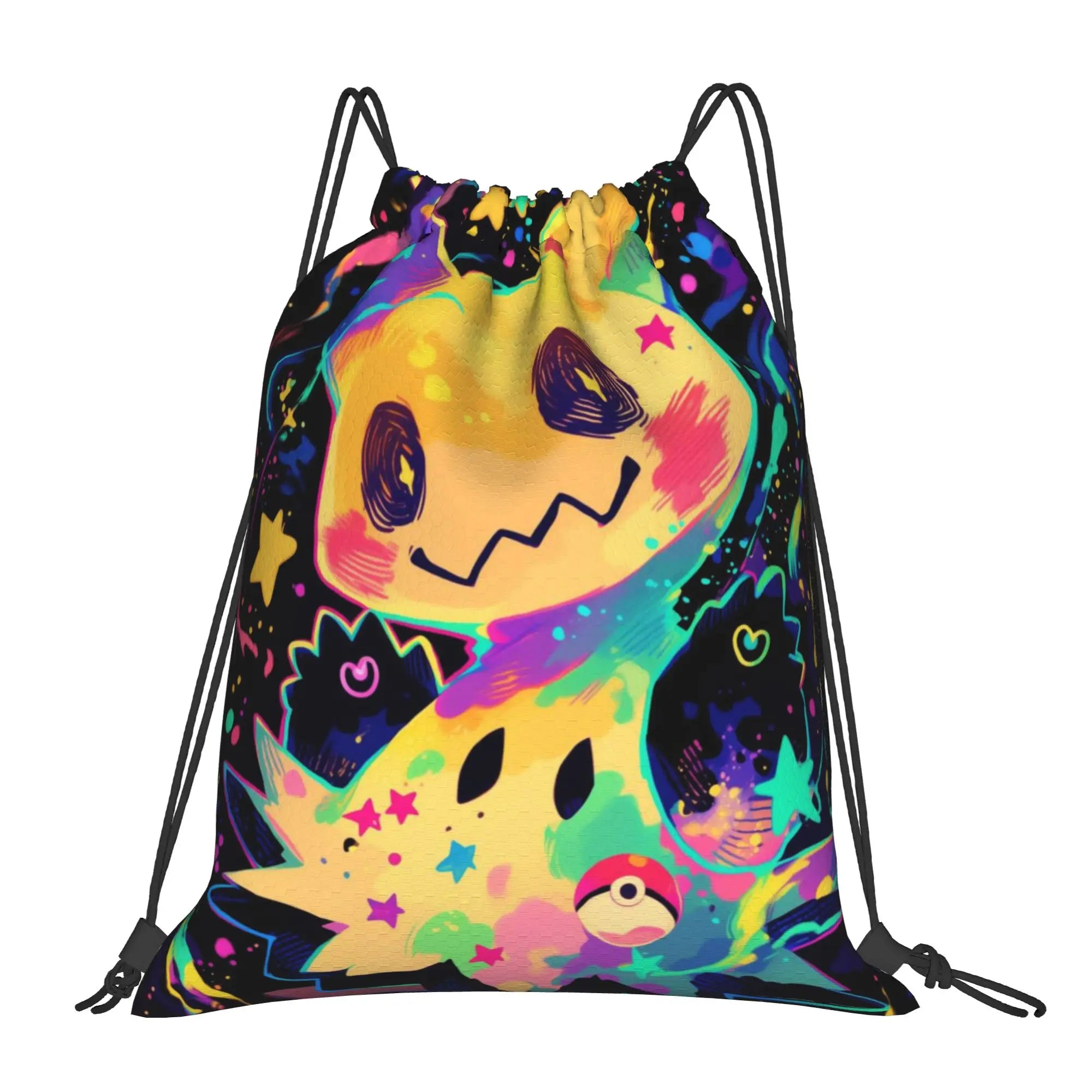 gym Pouch pokemon  Drawstring Bags Gym Unisex Storage Organize Bundle Pocket Rope Bag.