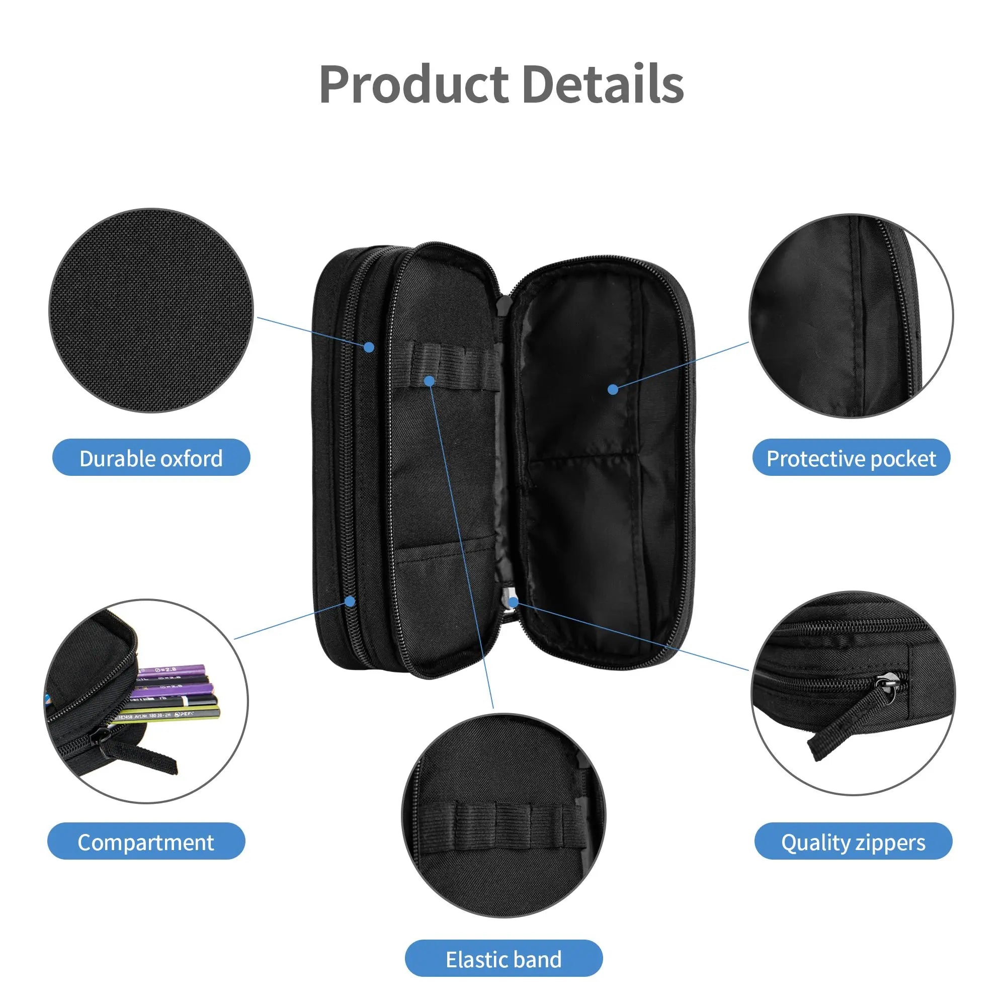 Custom Pokemon Mega Charizard X Blue Flame Large Capacity Bags for Child  School Pencil Bag for Boys Gilrs Kids.