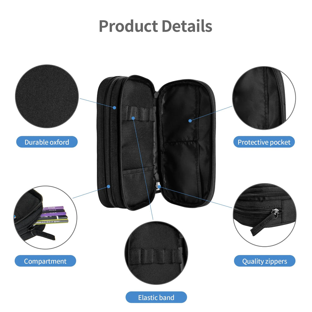 Custom Pokemon Mega Charizard X Blue Flame Large Capacity Bags for Child  School Pencil Bag for Boys Gilrs Kids.