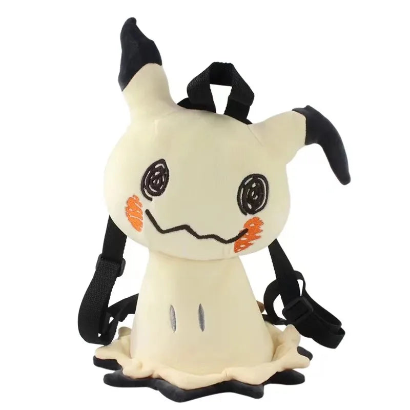 Pokemon Cute Backpack Kawaii Japanese Style Plush Bag Genger Mimikyu Eevee Snorlax Backpack Schoolbag Cosplay Props Fashion Gift.