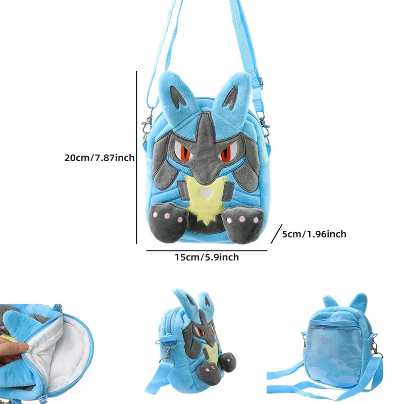 Pokémon Plush Backpack – Gengar, Mimikyu, Snorlax, Lucario & More Anime Character Bags