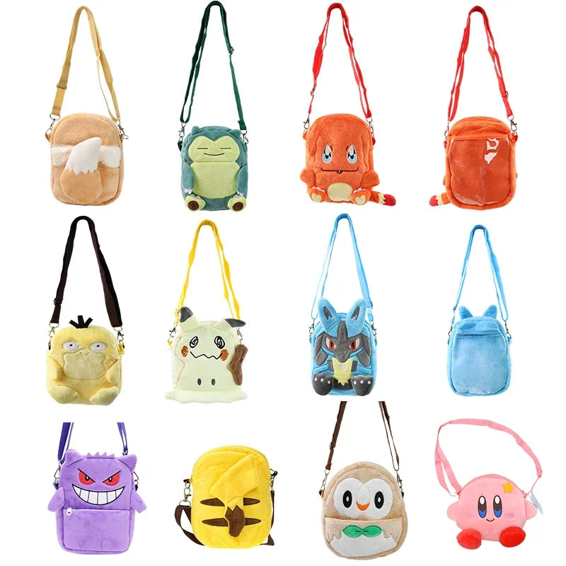 Pokémon Plush Backpack – Gengar, Mimikyu, Snorlax, Lucario & More Anime Character Bags
