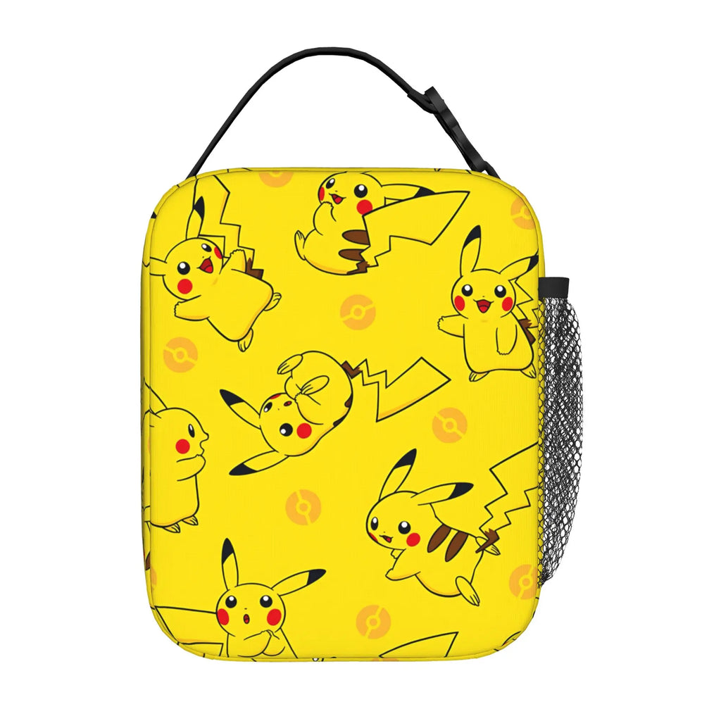 1 Piece Zipper Closure Cute Storage Bag Pocket Pokemon  School Lunch Food Box Reusable For Lunch Food Bag.