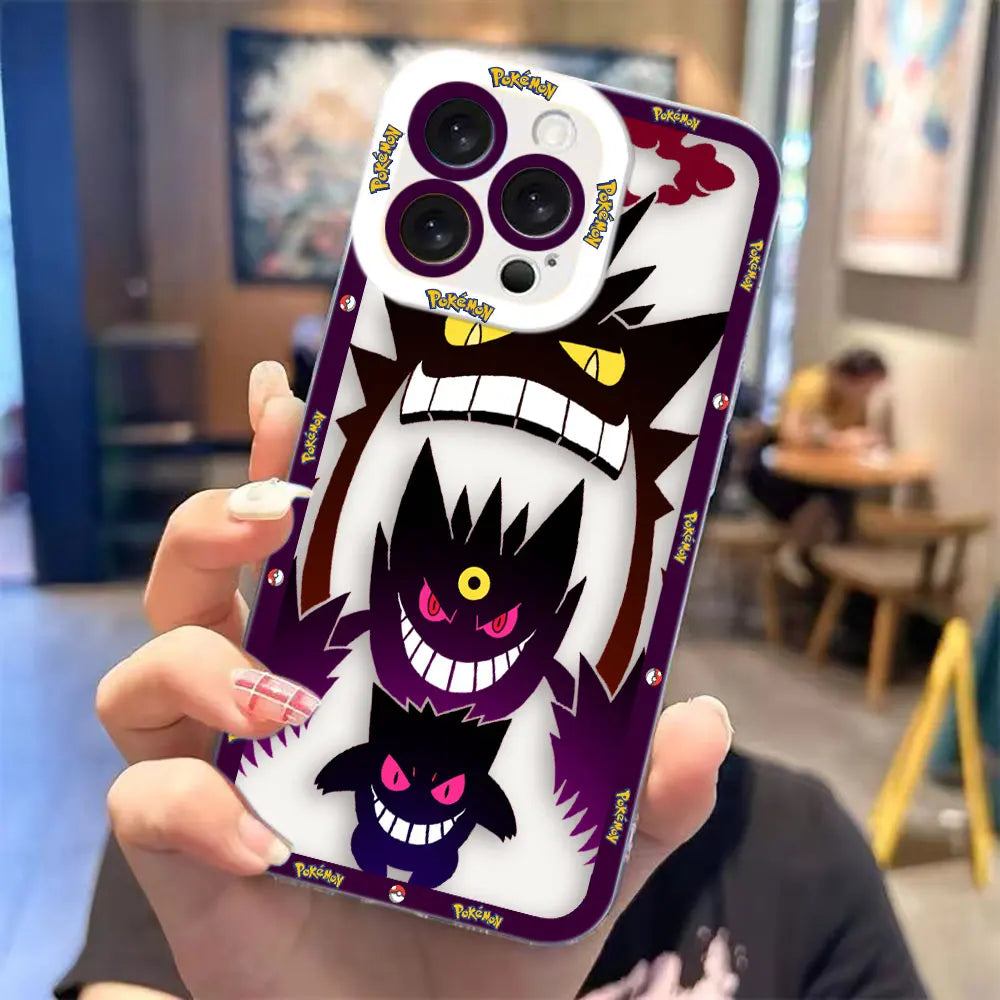 Gengar Clear Pokémon Phone Case – Cute Cartoon TPU Protective Cover