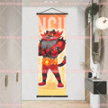 Pokemon Scroll Painting Dragonite Incineroar Litten Totodile Pikachu Anime HD Poster Whole House Wall Decoration Children's Gift