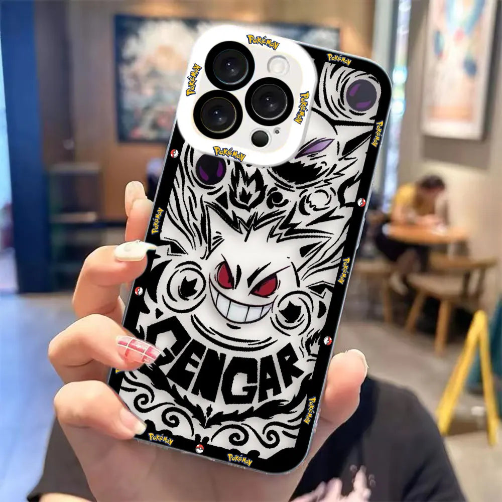 Gengar Clear Pokémon Phone Case – Cute Cartoon TPU Protective Cover
