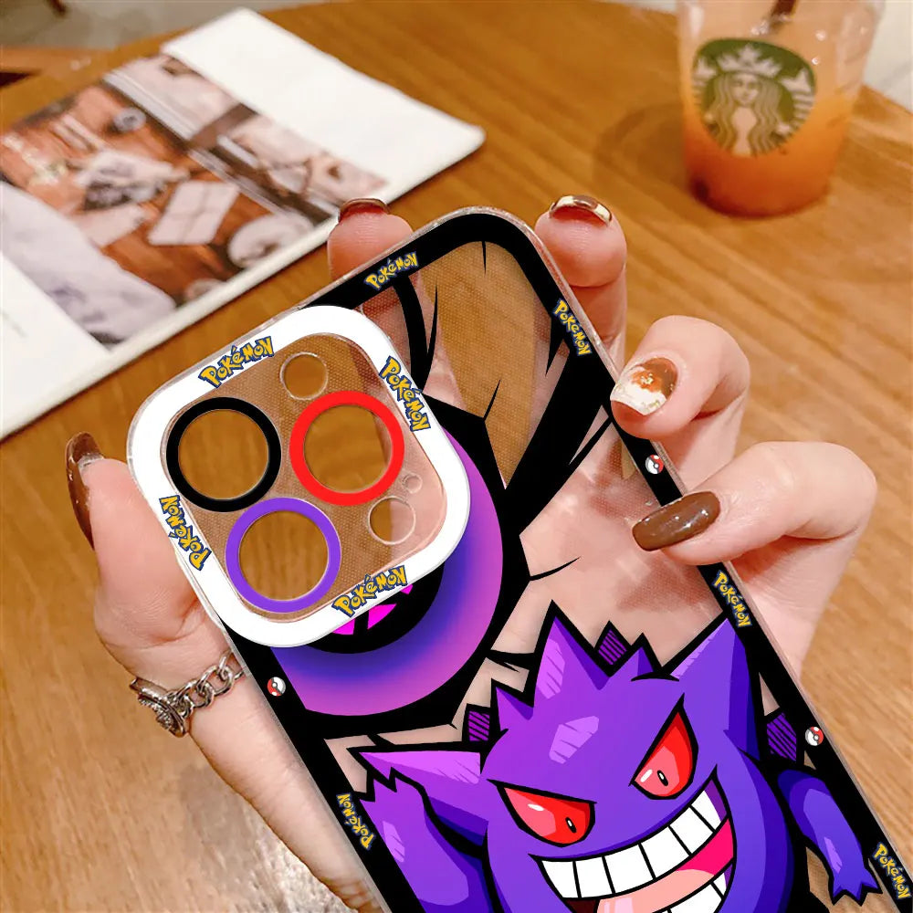 Gengar Clear Pokémon Phone Case – Cute Cartoon TPU Protective Cover
