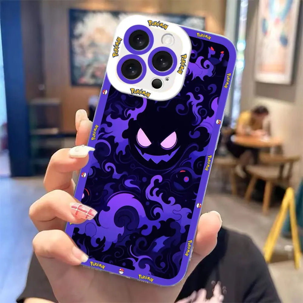 Gengar Clear Pokémon Phone Case – Cute Cartoon TPU Protective Cover